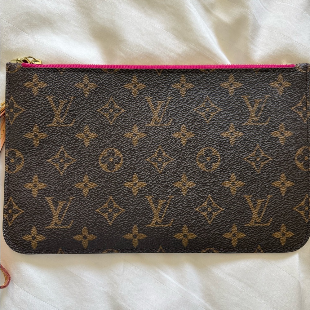Louis Vuitton Monogram Canvas Wristlet with Pink Accents - Picture 2 of 6